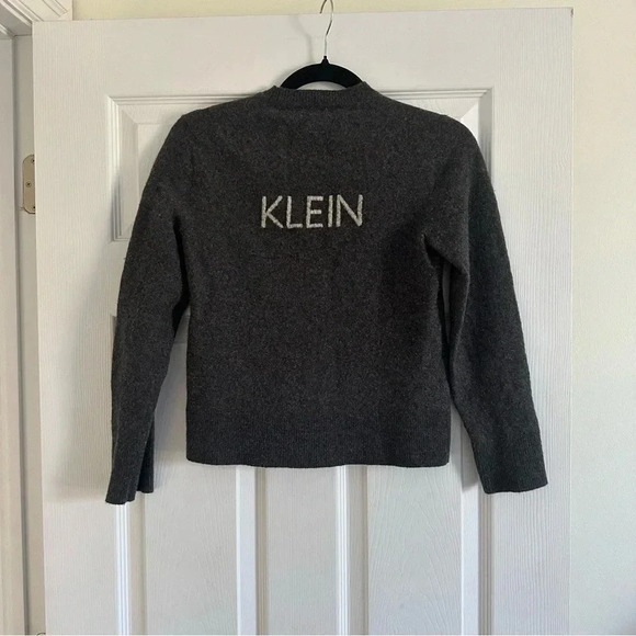 Size L Kids Calvin Klein 100% Wool and Cashmere Crew Neck Sweater - Picture 2 of 4
